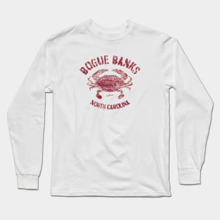 Bogue Banks, North Carolina, Blue Crab Long Sleeve T-Shirt